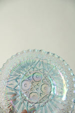 Blue Cut Carnival Glass Bowl