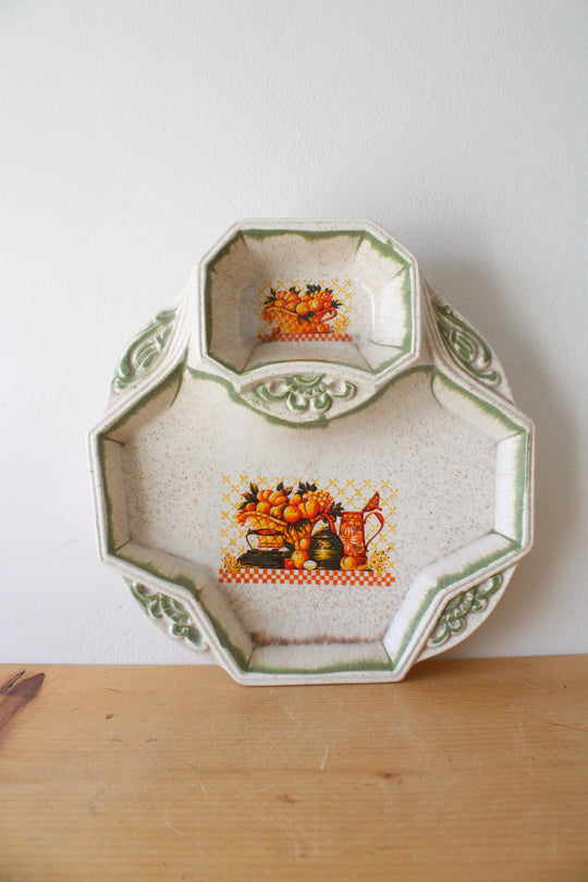 California Original Pottery Fruit Bowl Chip & Dip Platter