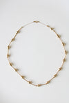 Yellow 14KT Gold Hollow Beaded Necklace