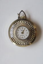 Waldman Gold Tone Vintage Wind Up Pocket Watch