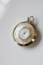 Waldman Gold Tone Vintage Wind Up Pocket Watch