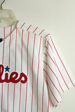 Majestic Philadelphia Phillies Roy Halladay MLB White Pinstripe Replica Jersey | S