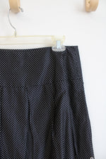 LOFT Black & White Dotted Lace Patterned Skirt | 6