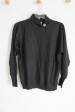 Chico's Charcoal Gray Mock Neck Knit Sweater | 0 (S)