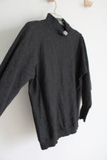 Chico's Charcoal Gray Mock Neck Knit Sweater | 0 (S)