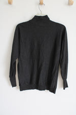 Chico's Charcoal Gray Mock Neck Knit Sweater | 0 (S)