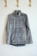 The North Face Gray Diamond Fleece Full Zip Jacket | Youth XL