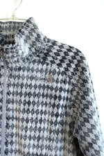 The North Face Gray Diamond Fleece Full Zip Jacket | Youth XL