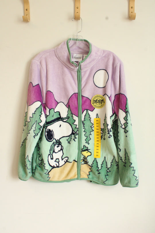 NEW Peanuts Snoopy Fleece Zip up Jacket | M