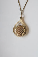 Sutton Vintage Gold Finish Analog Watch Necklace