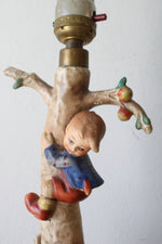 Goebel M.J. Hummel Apple Tree Boy Ceramic Lamp