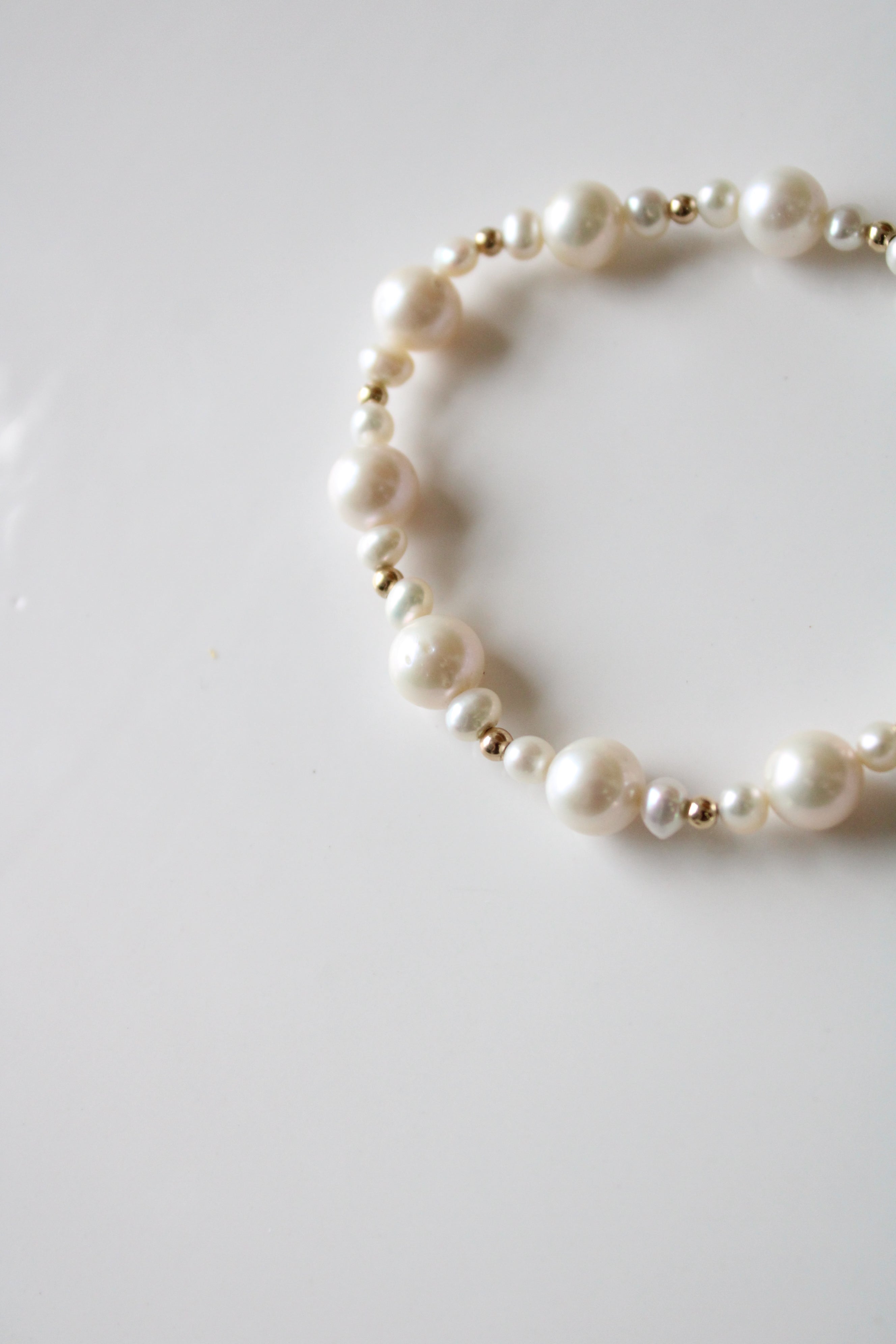 Genuine Pearl Elastic Band Bracelet