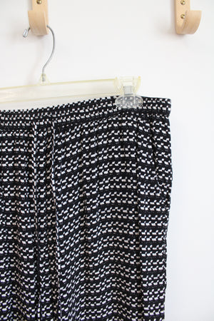 Max Studio Black & White Patterned Pants | M