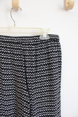Max Studio Black & White Patterned Pants | M