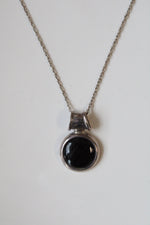 Black Onyx Sterling Silver Necklace