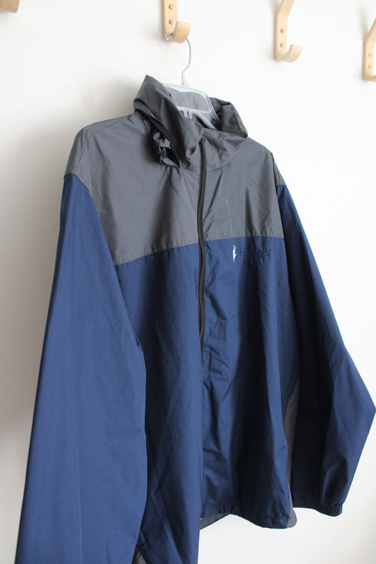 Frog Toggs Blue & Gray Windbreaker Jacket | XL