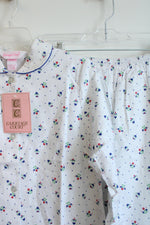 NEW Vintage Carriage Court 2-Piece White Floral Footie Pajama Set | 32