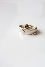 14K White Gold Diamon Men's Ring | Size 9/10