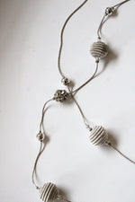 Charmin Charlie Silver Ball Beaded Necklace