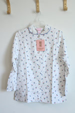 NEW Vintage Carriage Court 2-Piece White Floral Footie Pajama Set | 32