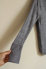 NEW Abercrombie & Fitch Blue Supersoft V-neck LS Top | S