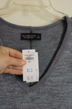 NEW Abercrombie & Fitch Blue Supersoft V-neck LS Top | S