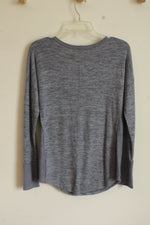 NEW Abercrombie & Fitch Blue Supersoft V-neck LS Top | S