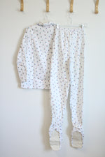 NEW Vintage Carriage Court 2-Piece White Floral Footie Pajama Set | 32