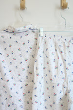 NEW Vintage Carriage Court 2-Piece White Floral Footie Pajama Set | 32