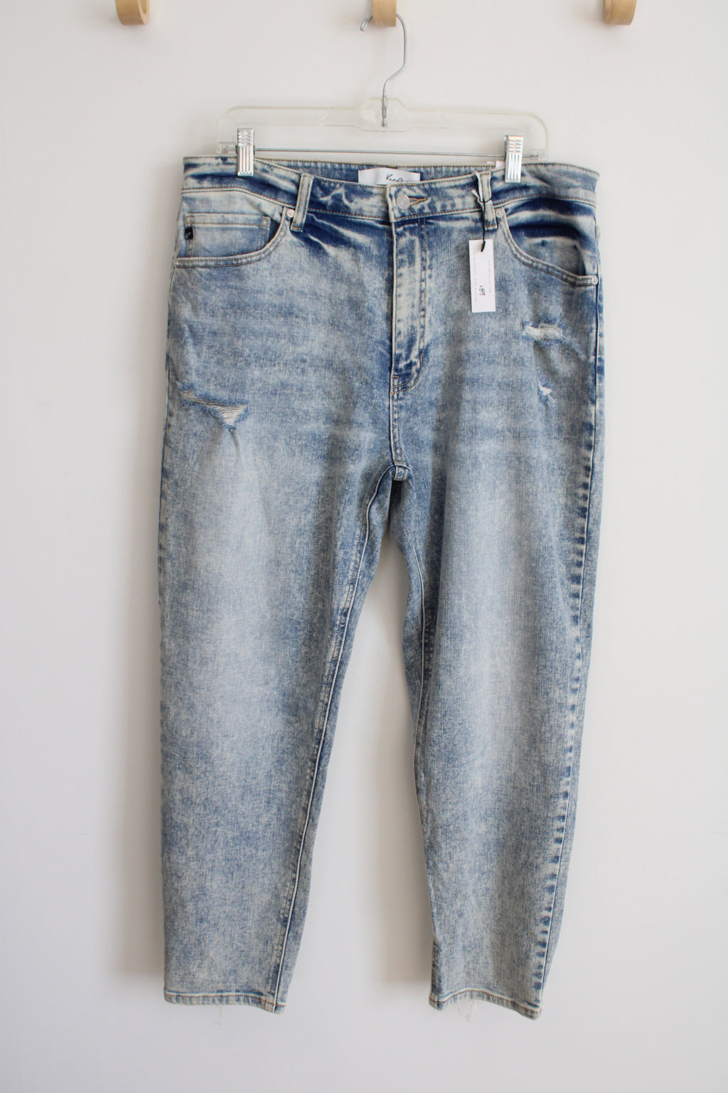NEW Kancan Acid Wash Mom High Waist Relaxed Thigh Jeans | 15/31