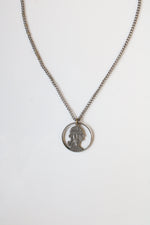 Cut Quarter Pendant Necklace