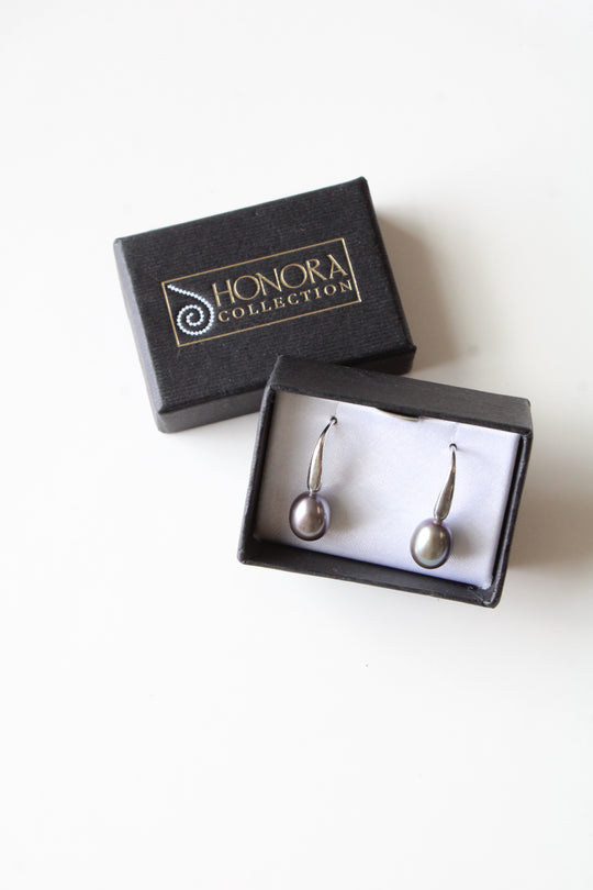 Honora Collection Sterling Silver Tahitian Pearl Dangle Earrings