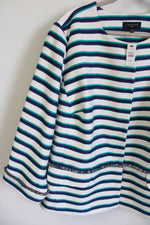 NEW Talbots Blue Striped Jacket | 24W