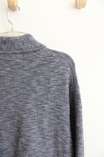 Timberland Blue Gray Collared Full Zip Sweater Jacket | XXL