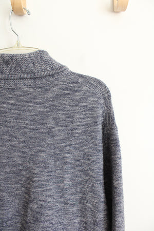 Timberland Blue Gray Collared Full Zip Sweater Jacket | XXL