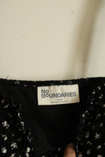 NEW No Boundaries Black and White Floral Lace Stretch Corset Top | S