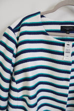 NEW Talbots Blue Striped Jacket | 24W