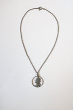 Cut Quarter Pendant Necklace