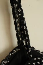 NEW No Boundaries Black and White Floral Lace Stretch Corset Top | S