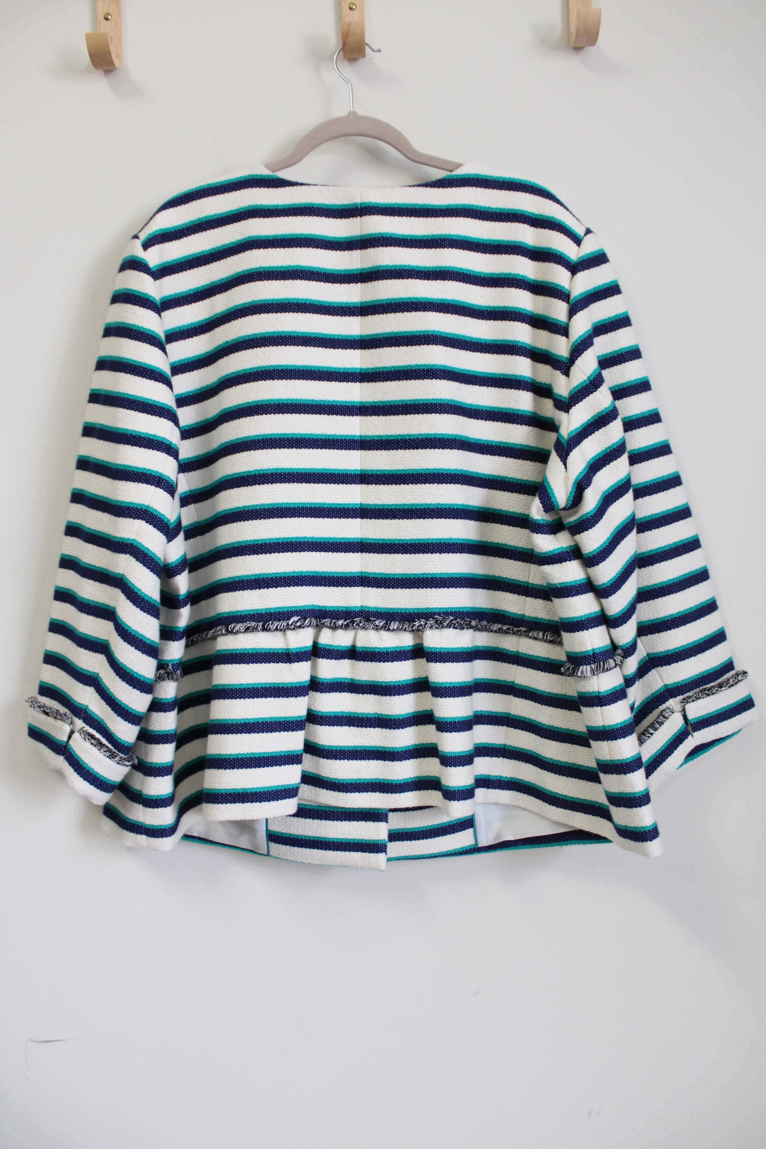 NEW Talbots Blue Striped Jacket | 24W