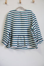 NEW Talbots Blue Striped Jacket | 24W