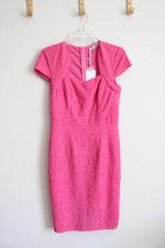 NEW Grace Karin Pink Textured Cap Sleeved Dress | M