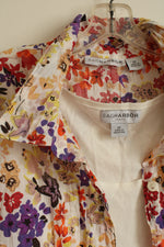 NEW Sag Harbor Orange, Red, Purple and Yellow Floral Lightweight Jacket with Attached Tank | XXL