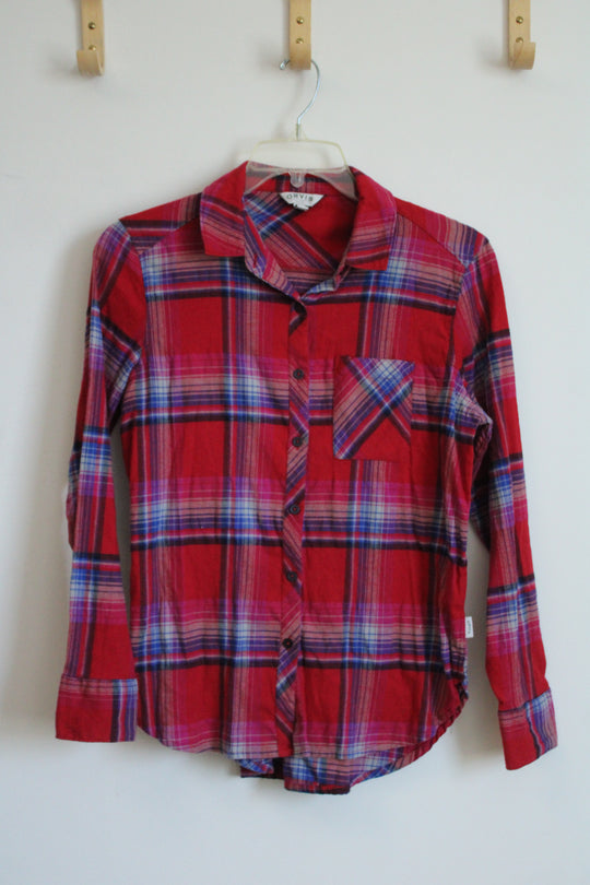 Orvis Classic Collection Red Plaid Flannel Button Down Shirt | M