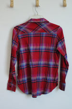 Orvis Classic Collection Red Plaid Flannel Button Down Shirt | M