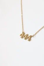 444 Angel Number Gold Tone Necklace