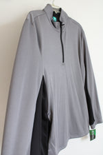 NEW Pro Tour Gray Black 1/4 Zip Pullover Jacket | XL