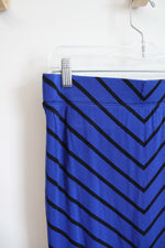 Apt. 9 Blue & Black Chevron Knit Skirt | M