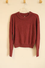NEW Free People Muted Maroon Cashmere Sweater | S