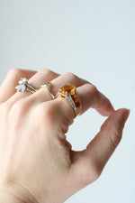 14K Orange Citrine Yellow Gold Ring | Size 7